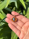 Labradorite Hickory Nut Pendant Necklace