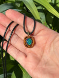 Aura Opal Hickory Nut Pendant Necklace