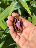 Nova Opal Moon Walnut Pendant Necklace