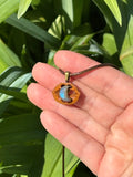 Labradorite Hickory Nut Pendant Necklace