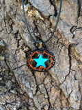 Nova Opal Star Walnut Pendant Necklace