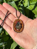 Labradorite Walnut Pendant Necklace