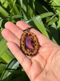 Nova Opal Moon Walnut Pendant Necklace