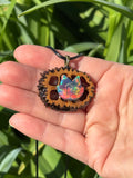 Nova Opal Kitty Walnut Pendant Necklace