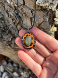 Labradorite Walnut Pendant Necklace