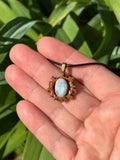 Rainbow Moonstone Butternut Pendant Necklace