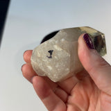 Huge Polished Citrine Point with custom wood stand