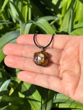 Spiny Oyster Shell/Turquoise Ayahuasca Pendant Necklace