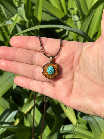 Turquoise Ayahuasca Pendant Necklace