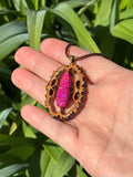Aura Opal Walnut Pendant Necklace