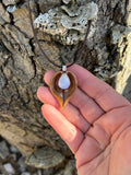 Rainbow Moonstone Heartnut Pendant Necklace