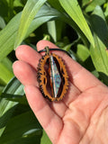 Monarch Opal Walnut Pendant Necklace