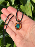 Aura Opal Hickory Nut Pendant Necklace