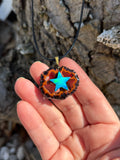Nova Opal Star Walnut Pendant Necklace