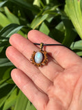 Rainbow Moonstone Butternut Pendant Necklace