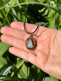 Monarch Opal Hickory Nut Pendant Necklace