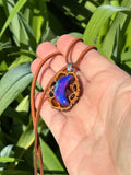 Nova Opal Moon Walnut Pendant Necklace