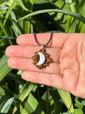 Atlantis Opal Moon Butternut Pendant Necklace