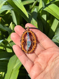 Monarch Opal Walnut Pendant Necklace