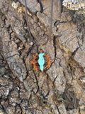 Turquoise Raven Butternut Pendant Necklace