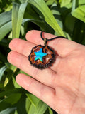 Nova Opal Star Walnut Pendant Necklace