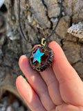 Nova Opal Star Walnut Pendant Necklace