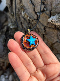 Nova Opal Star Walnut Pendant Necklace