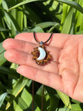Atlantis Opal Moon Butternut Pendant Necklace