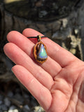 Monarch Opal Hickory Nut Pendant Necklace