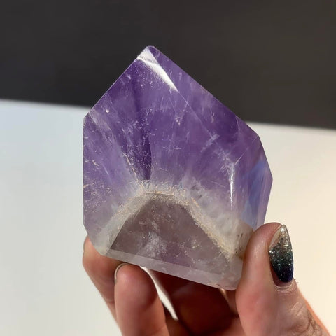 Fully-Polished Amethyst Freeform Standing Point