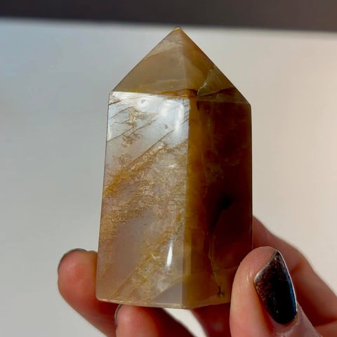 Peach Moonstone Polished Standing Point