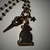 Copper Pyrite in Resin Headstone Pendant Necklace