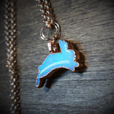 Atlantis Opal Bunny Copper Pendant Necklace