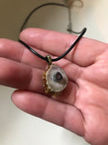 Watermelon Tourmaline Antler Pendant Necklace