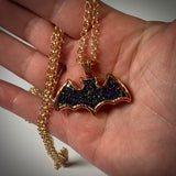 Copper Electroformed Bat Pendant Necklace