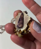 Tiffany Stone Antler Pendant Necklace