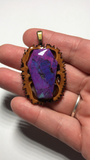 Mohave Turquoise Coffin Walnut Pendant Necklace