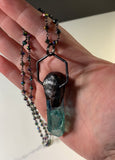 Hybrid Aura Quartz Copper Pendant Necklace