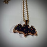 Copper Electroformed Bat Pendant Necklace