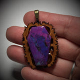 Mohave Turquoise Coffin Walnut Pendant Necklace