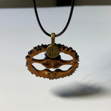 Azurite Blueberry Geode Walnut Pendant Necklace