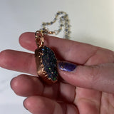 Angel Aura Amethyst Copper Pendant Necklace