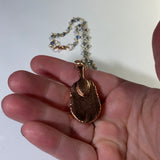 Angel Aura Amethyst Copper Pendant Necklace