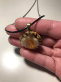 Amber Antler Pendant Necklace