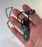 Hybrid Aura Quartz Copper Pendant Necklace
