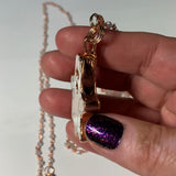Copper Electroformed Howlite Ghost Pendant Necklace