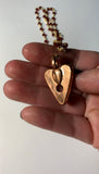 Copper Electroformed Aura Bat Planchette Pendant Necklace
