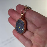 Angel Aura Amethyst Copper Pendant Necklace