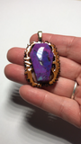 Mohave Turquoise Coffin Walnut Pendant Necklace