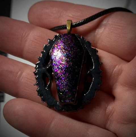 Coffin Walnut Pendant Necklace